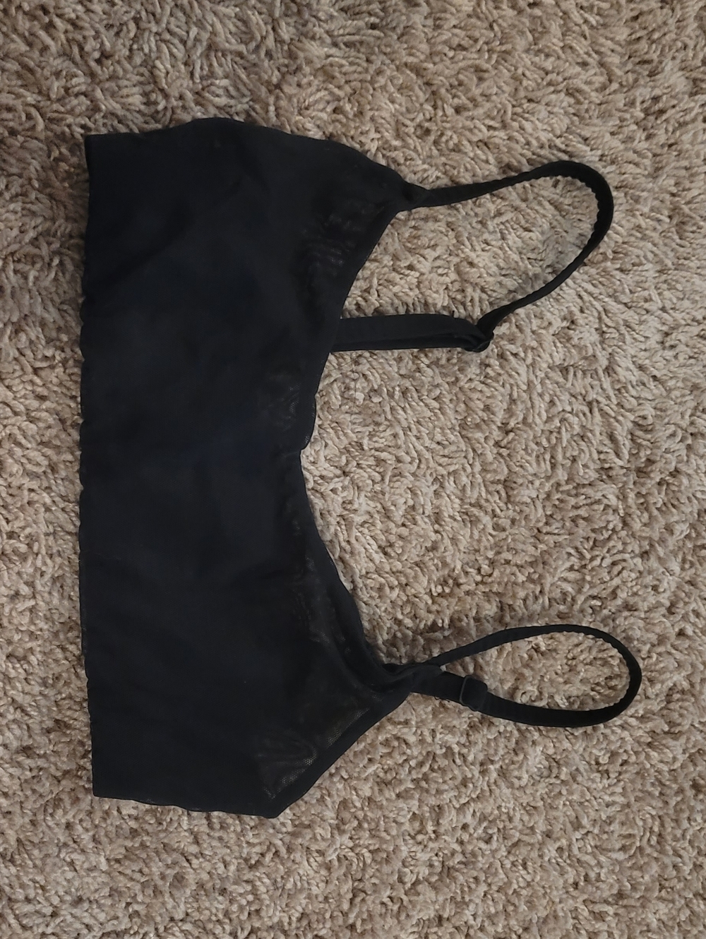 Skims Black Mesh Scoop Bralette